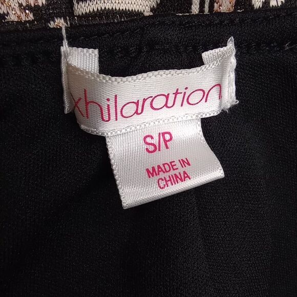 Beautiful black beige skirt size small womens by xhilaration junior fall office - Picture 3 of 3